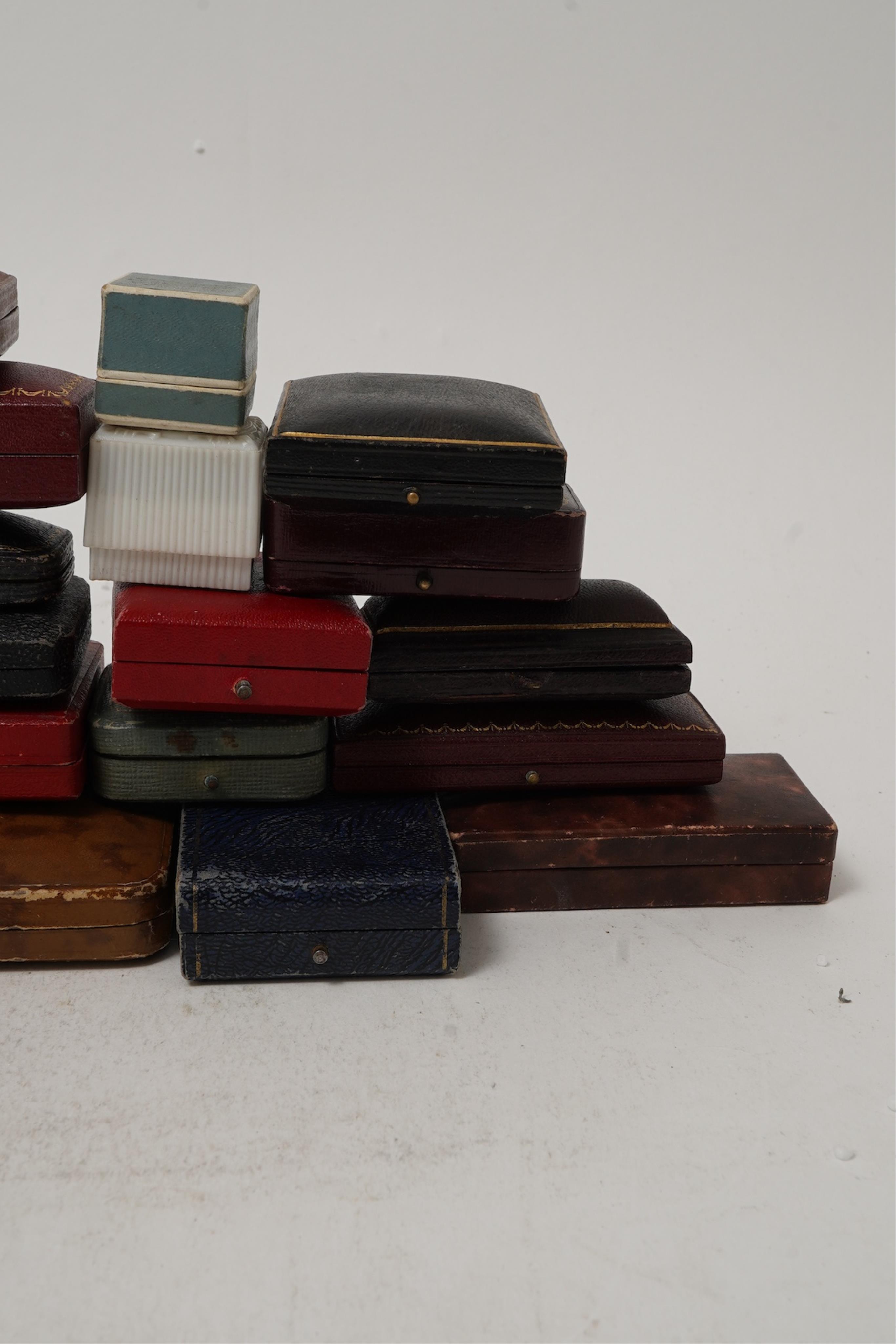 A group of twenty four vintage jewellery cases